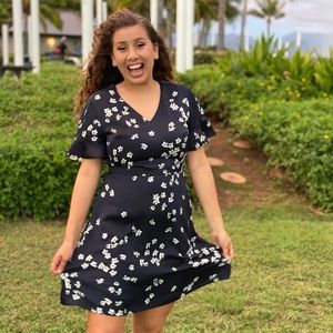 Banana Republic Navy Flower Dress